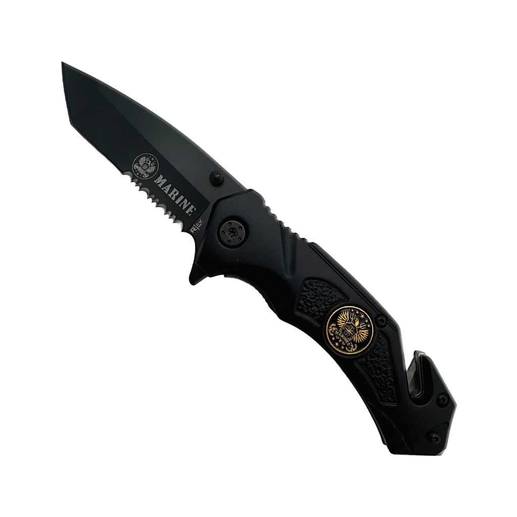 Honor Guard Rapid-Response Spring-Assisted Rescue Knife - Matte Black