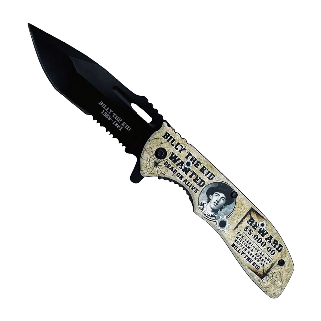 Outlaw Legend Quick-Assist Pocket Knife - Black Blade