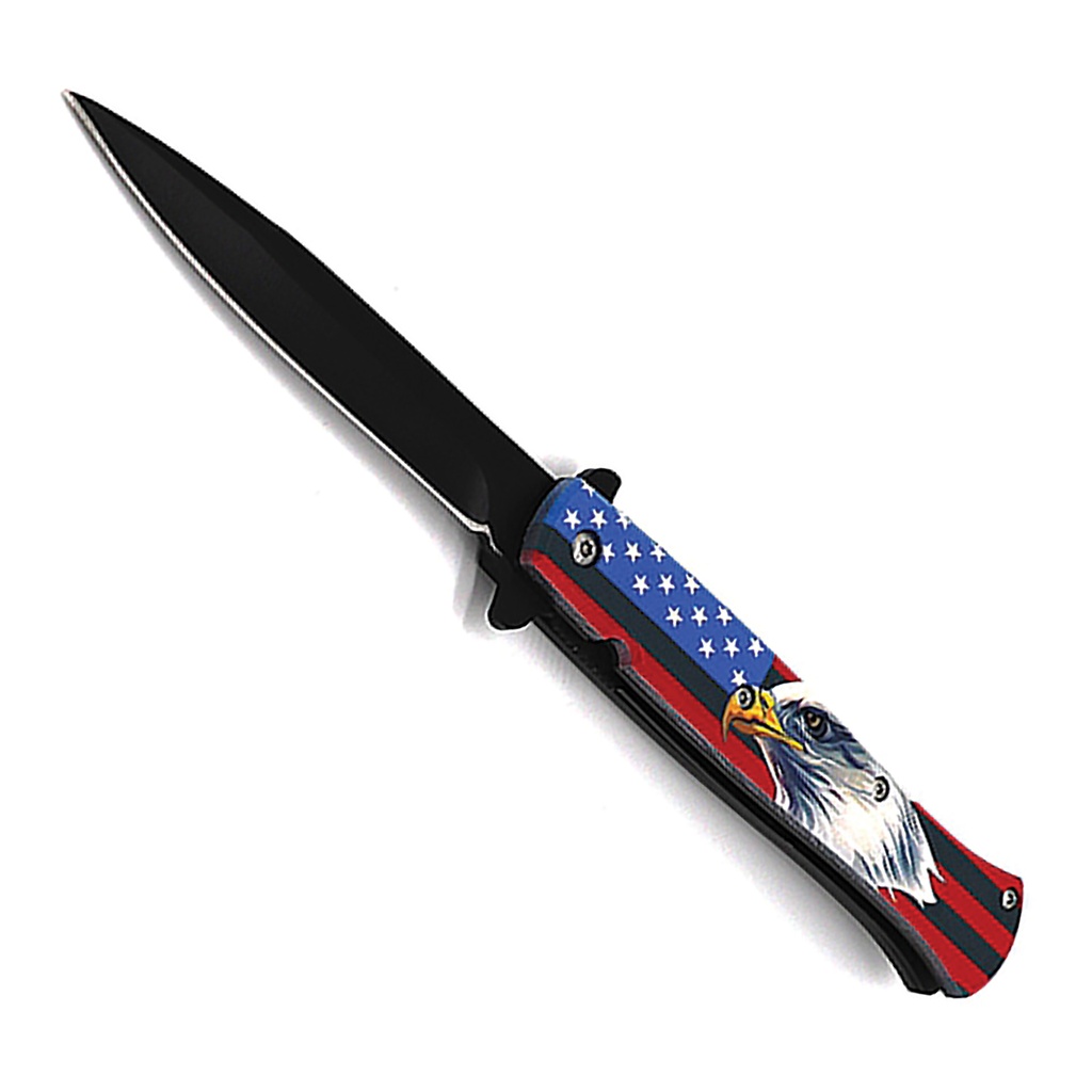 Eagle Salute Quick-Deploy Assisted Opening Knife - Black Blade