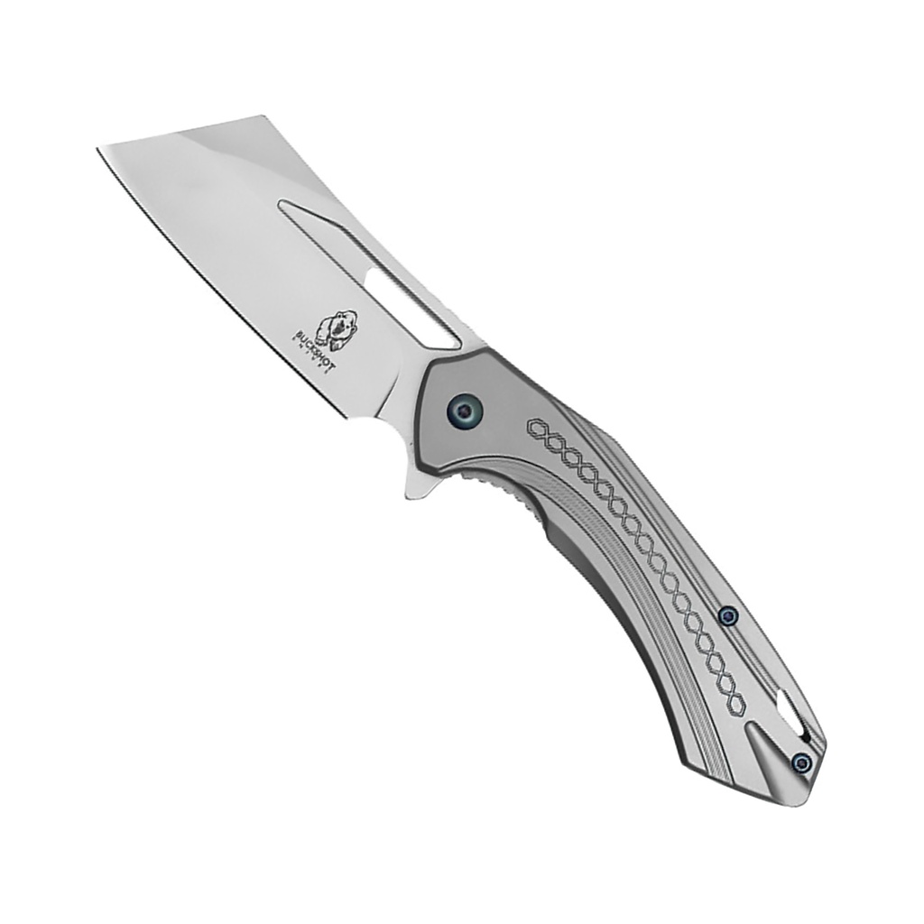 Silver Slash Quick-Deploy Pocket Cleaver - Polished Steel