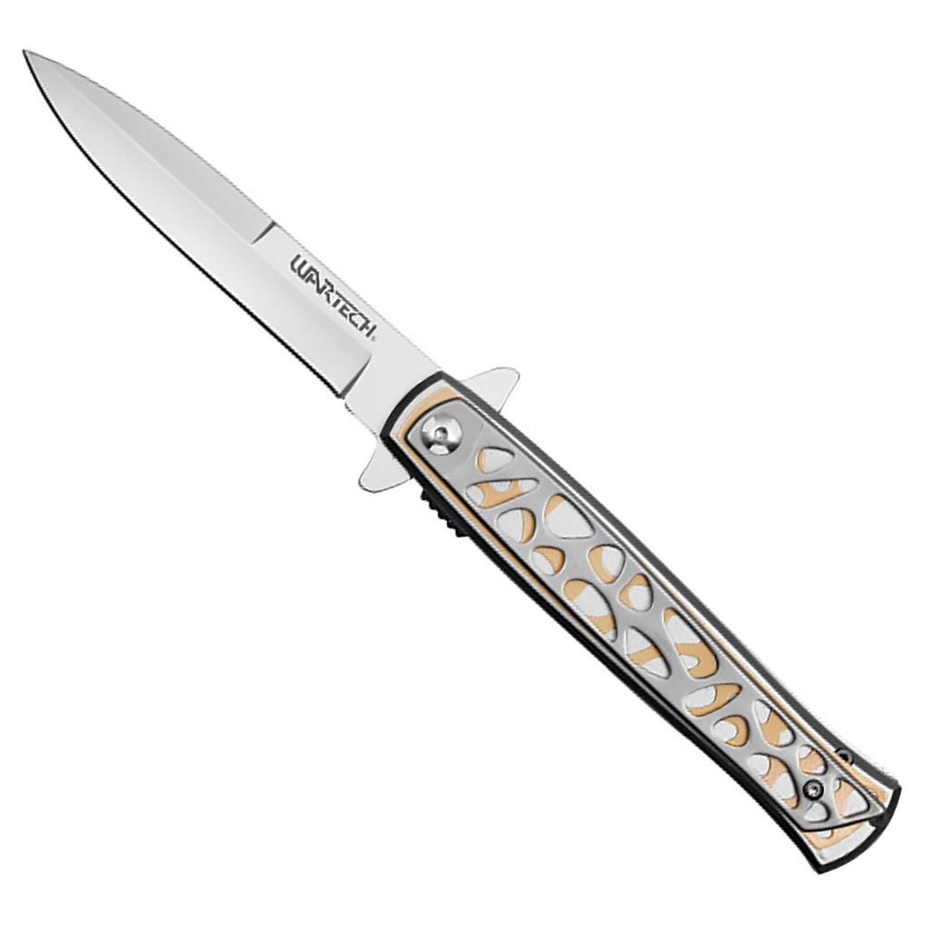 Golden Edge Executive Assisted Pocket Knife - Gold-Accented Steel