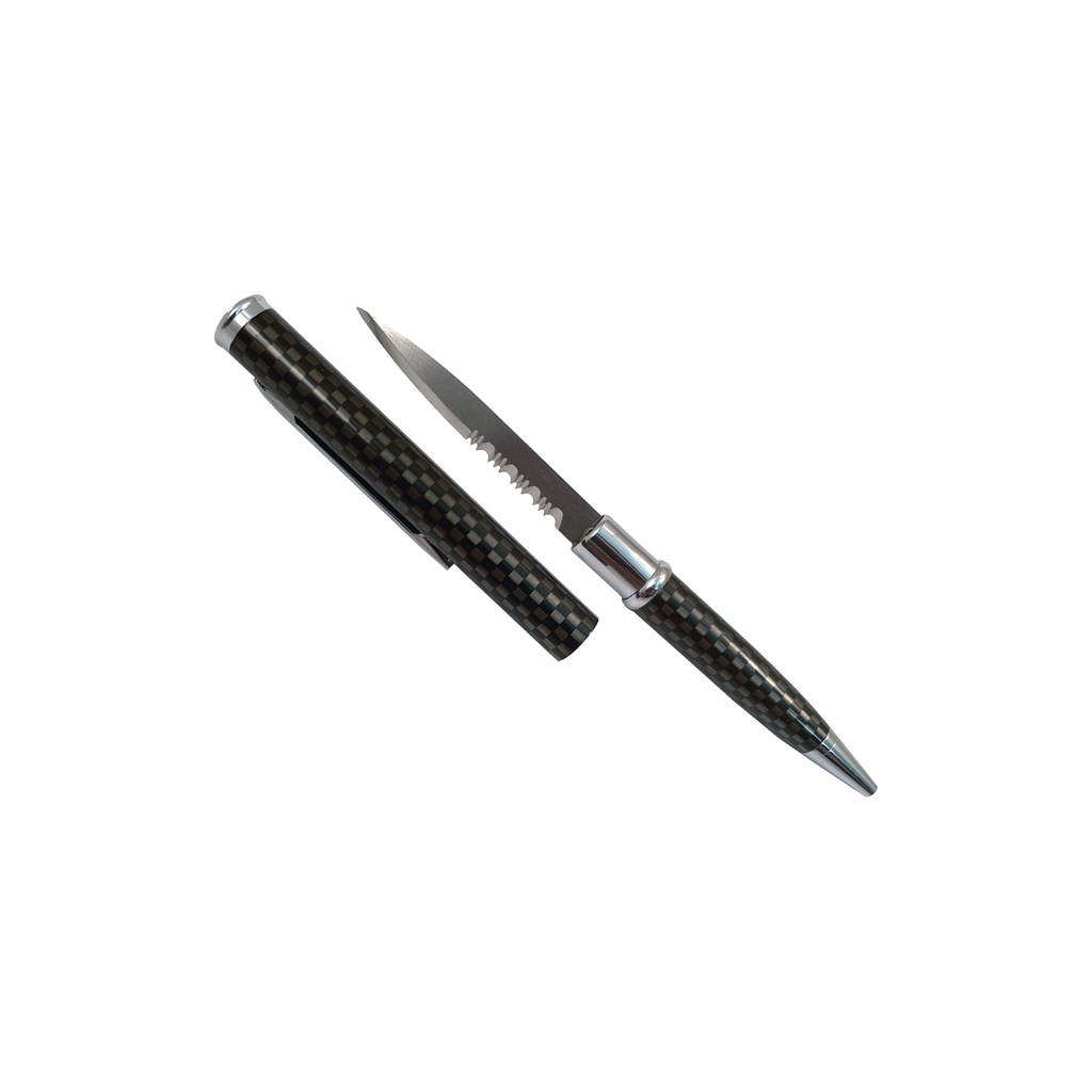 Carbon Weave Scribe Concealed Pen Knife - Carbon Fiber
