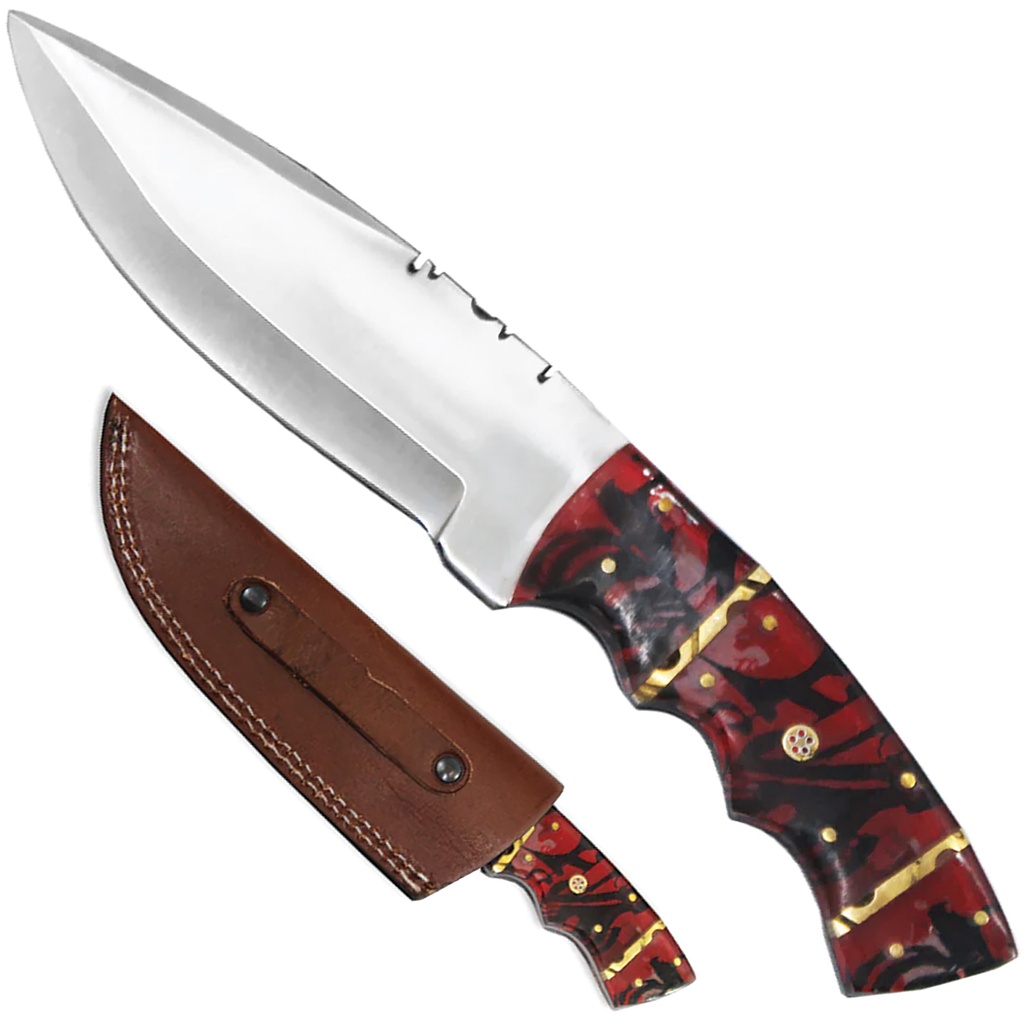 Saddleback Field-Ready Fixed Blade Hunting Knife - Brown Acrylic