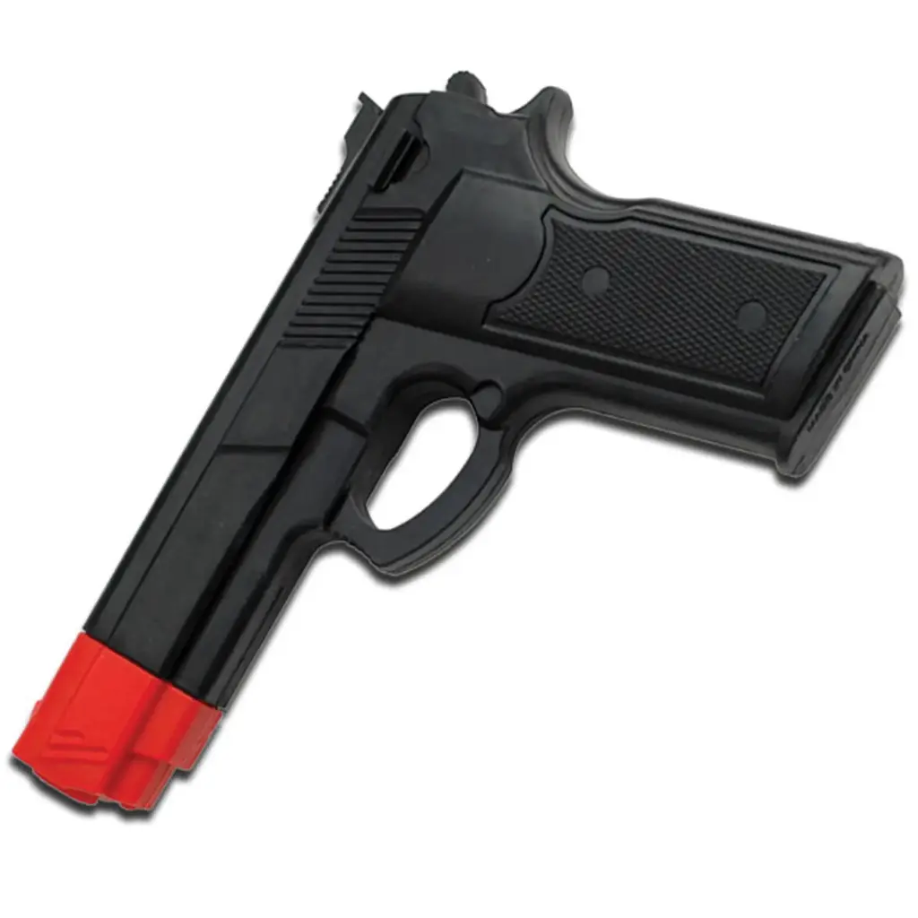 High-Contrast Retention-Drill Training Gun Replica - Black/Red Rubber