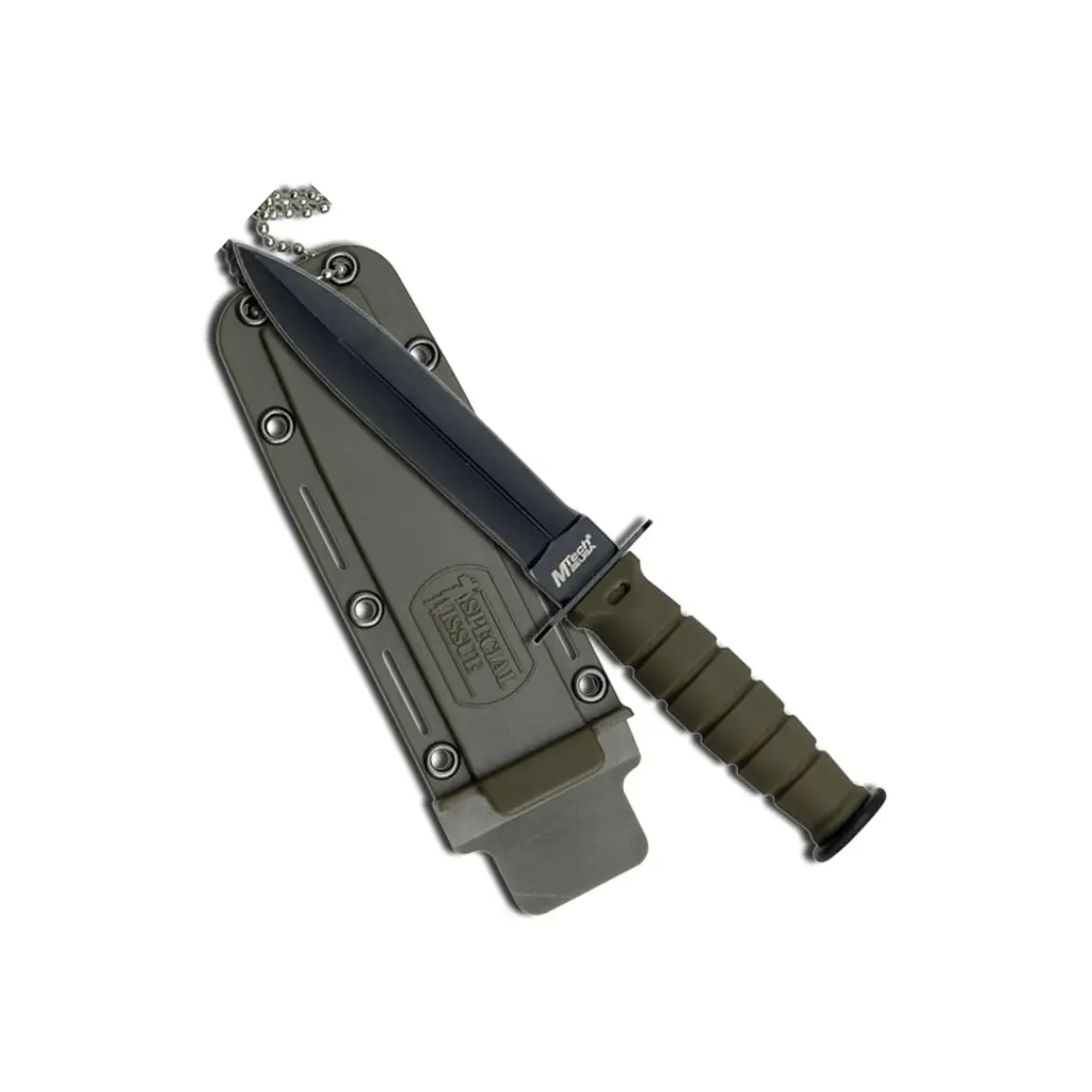 Stealth Twin-Edge Micro Backup Neck Knife - OD Green