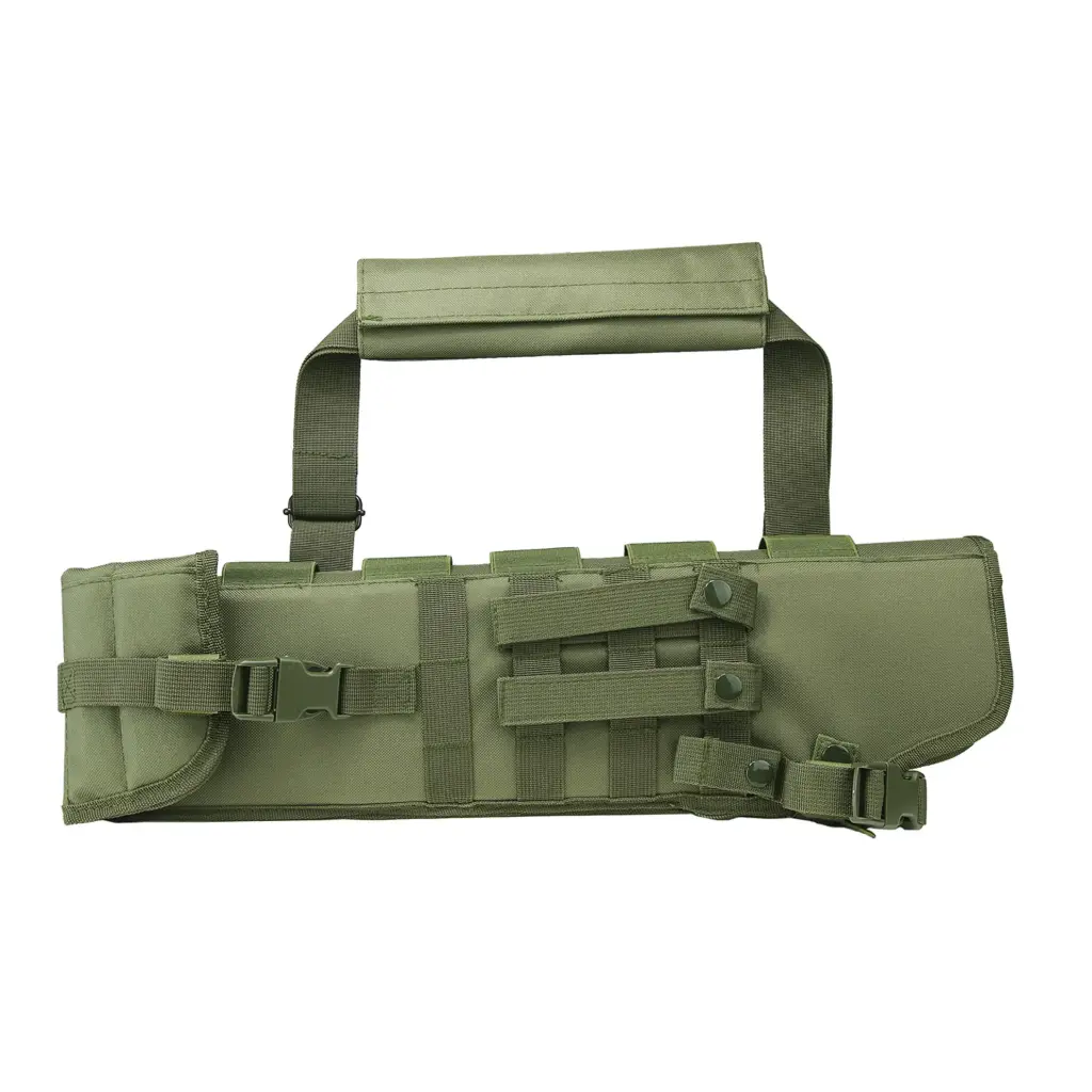 Tactical MOLLE-Compatible Shotgun Scabbard - Green