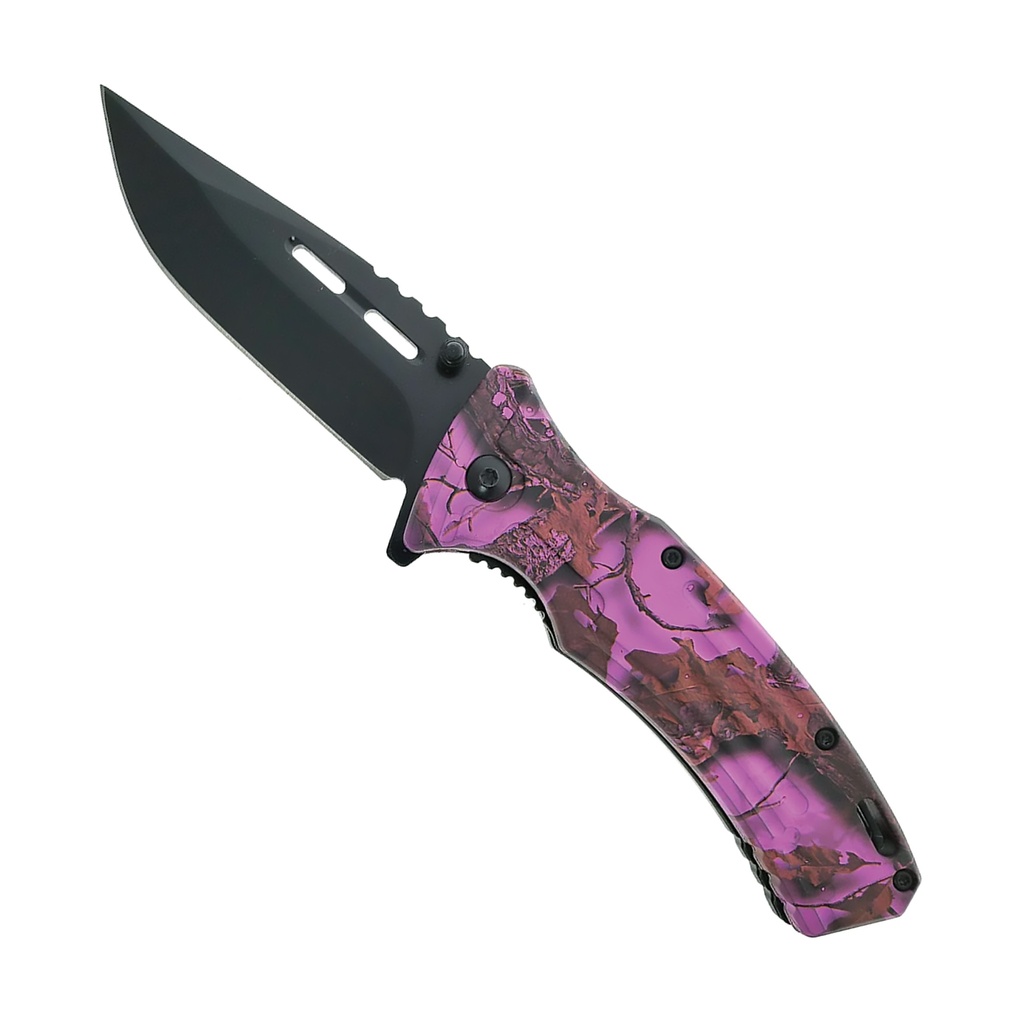 Pink Camo Strike Assisted Opening Knife - Aluminum