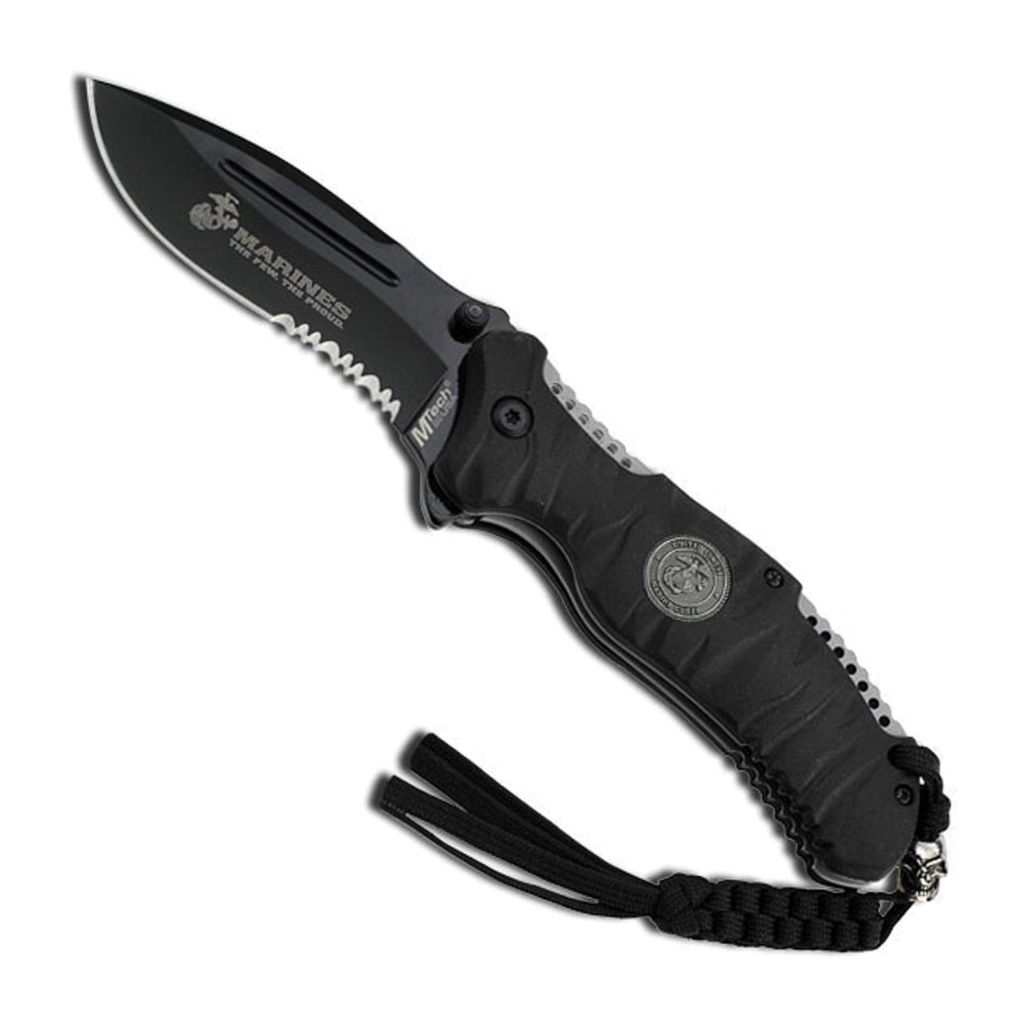 Reaper USMC Tribute Assisted Tactical Knife - Black