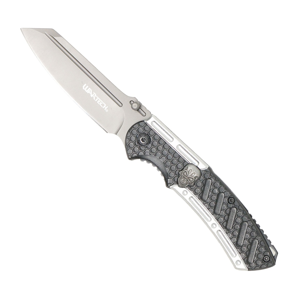 Skull Hex Deploy Assisted Opening Knife - Black Aluminum