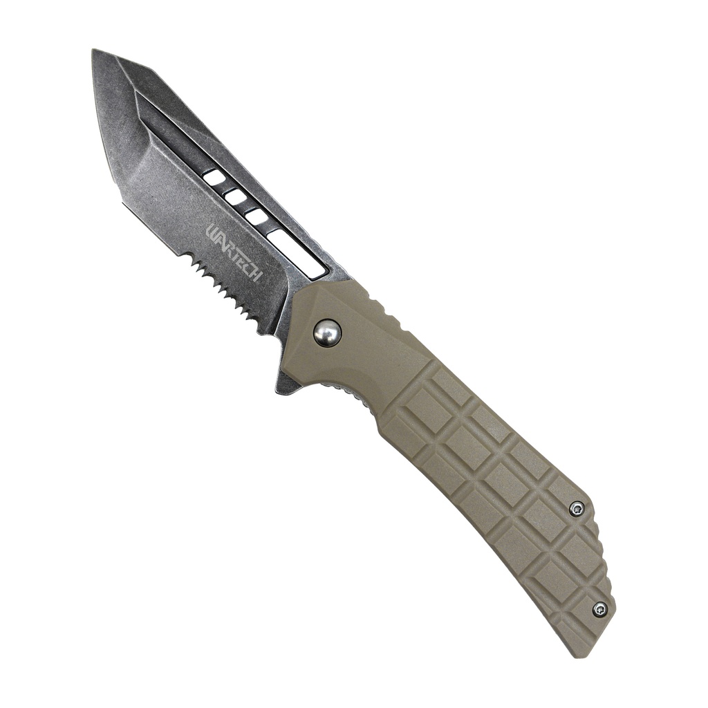 Desert Grid Rapid-Deploy Assisted Tactical Knife - G10 Tan