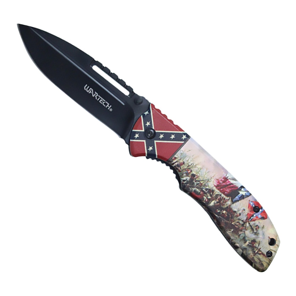 Battlefield Heritage Assisted Opening Pocket Knife - Confederate Flag