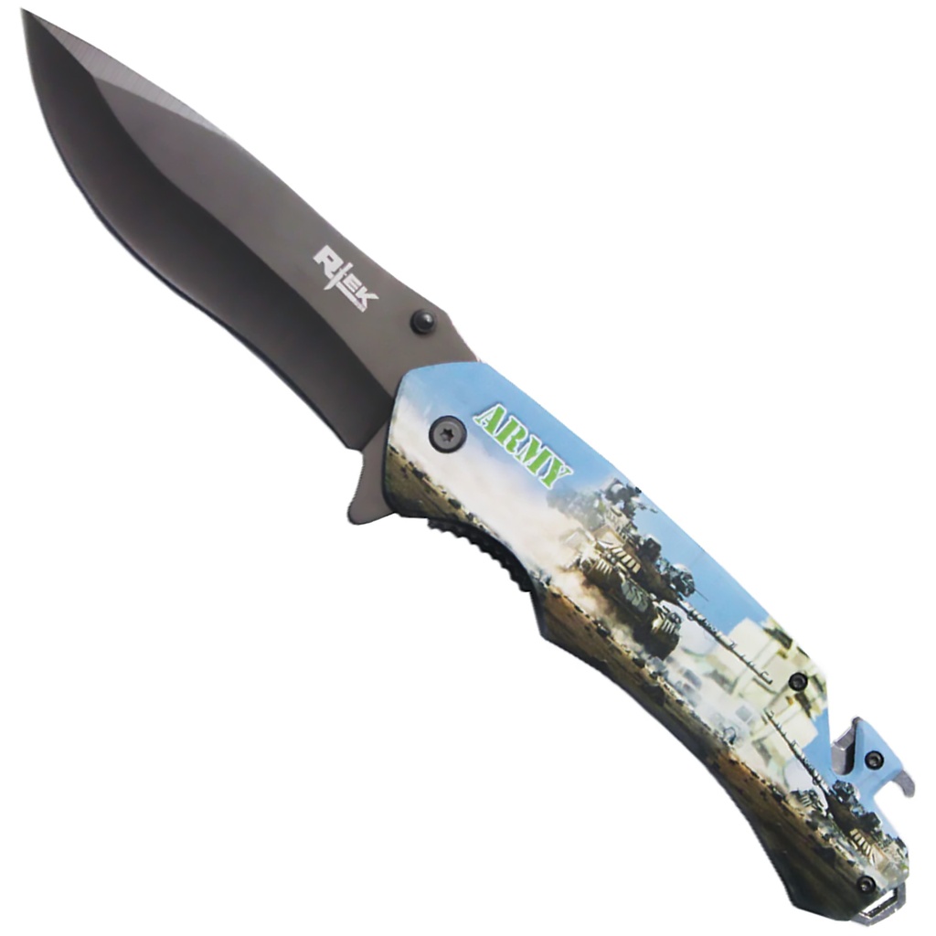Battle Line Serviceman Tribute Assisted Opening Knife - Army Aluminum