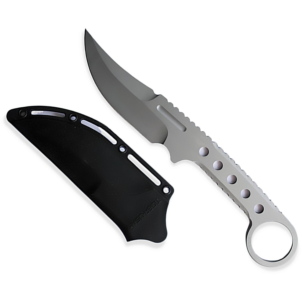 Stealth Ring Control Boot Knife - Silver Steel