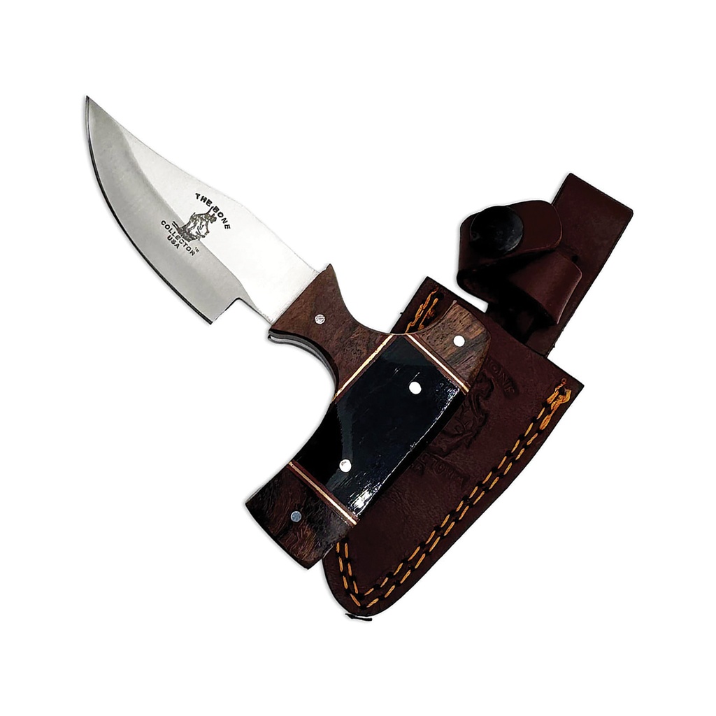T-Handle Field Control Skinning Knife - Black & Brown Wood