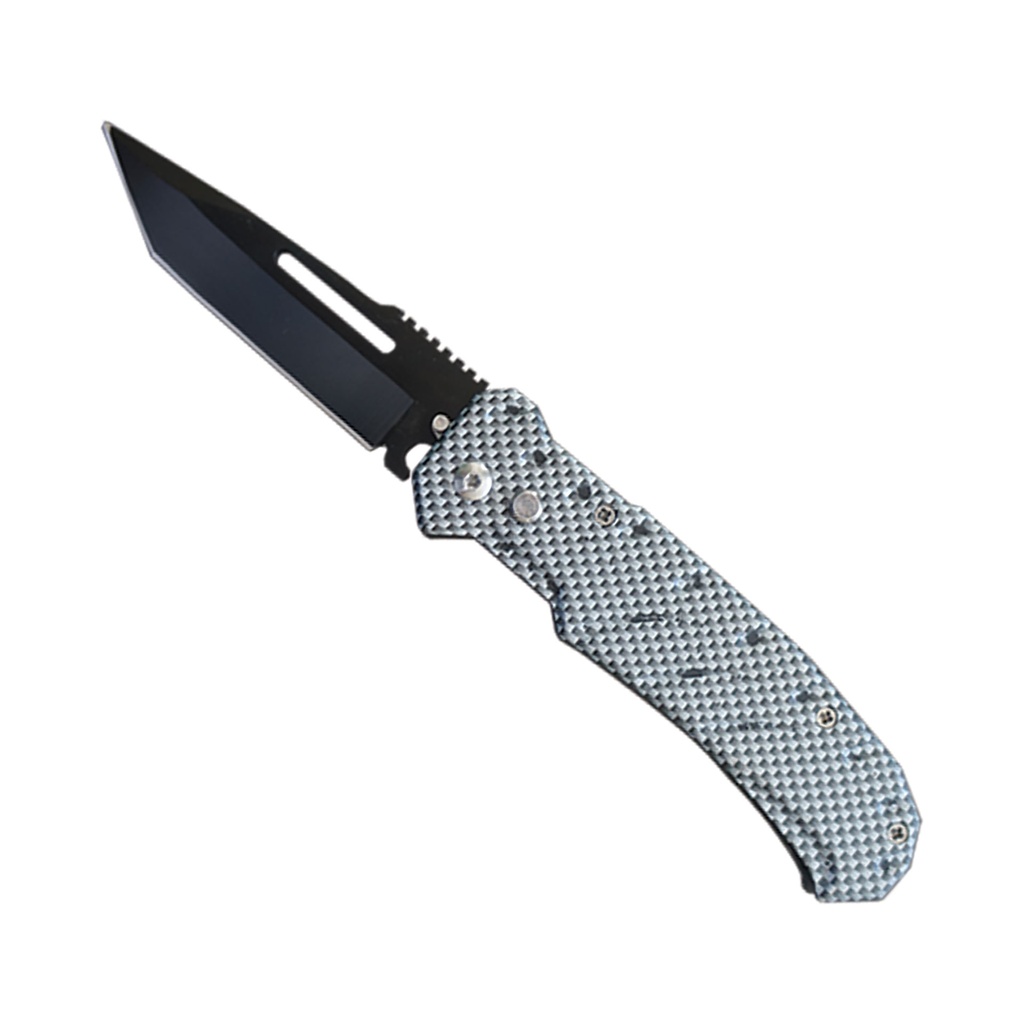 Weave-Edge Rapid-Deploy Tanto Automatic Knife - Carbon Fiber