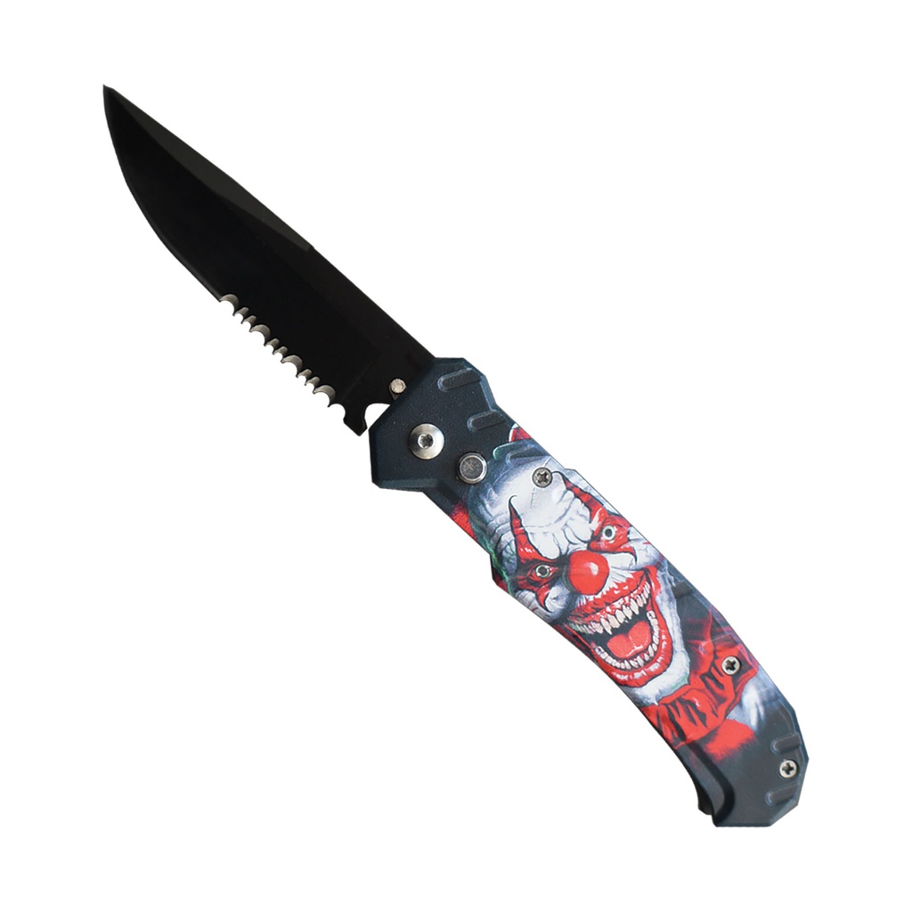 Joker Street Edition Safety-Lock Automatic Knife - Matte Black