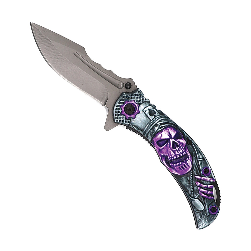 Dark Carnival Ace Top Hat Assisted Knife - Purple