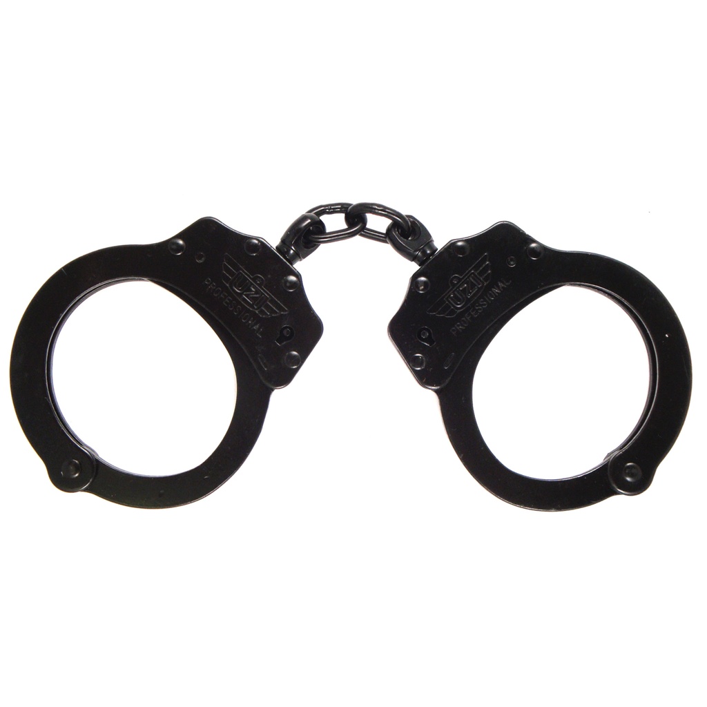 Shadow Custody Professional Police Handcuffs - Black Steel