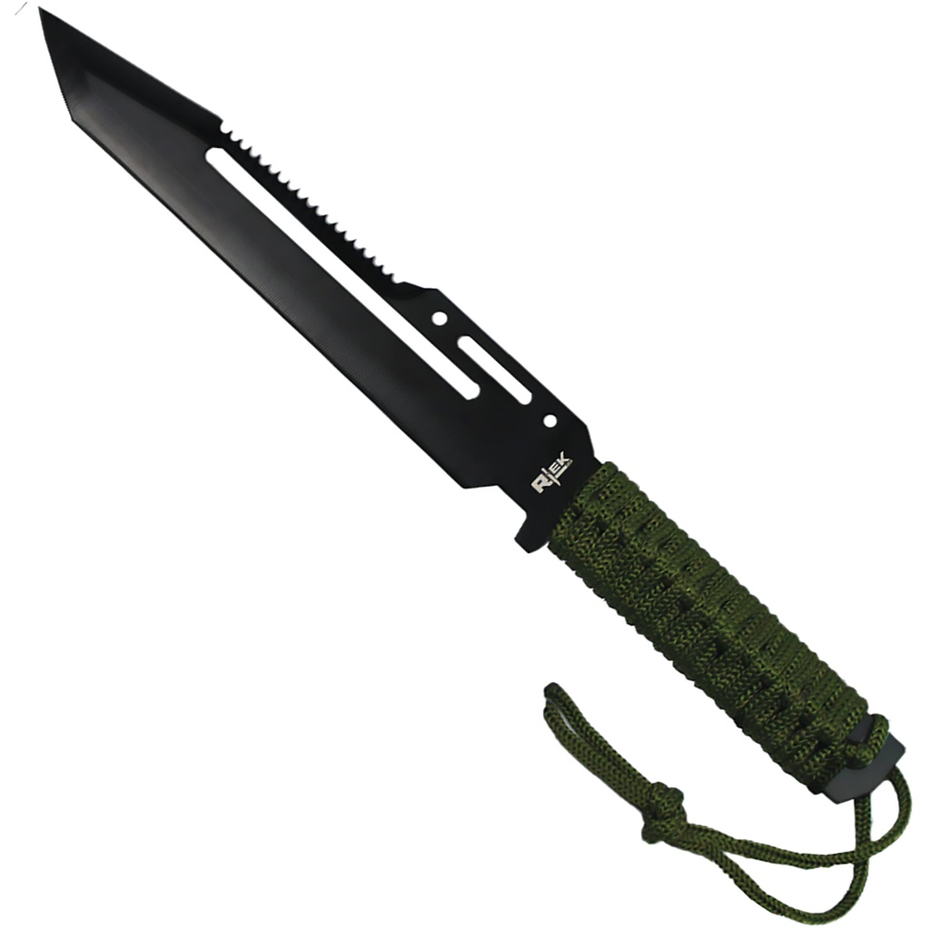 Predator Edge Survivalist Combat Knife - Black Cord Wrap