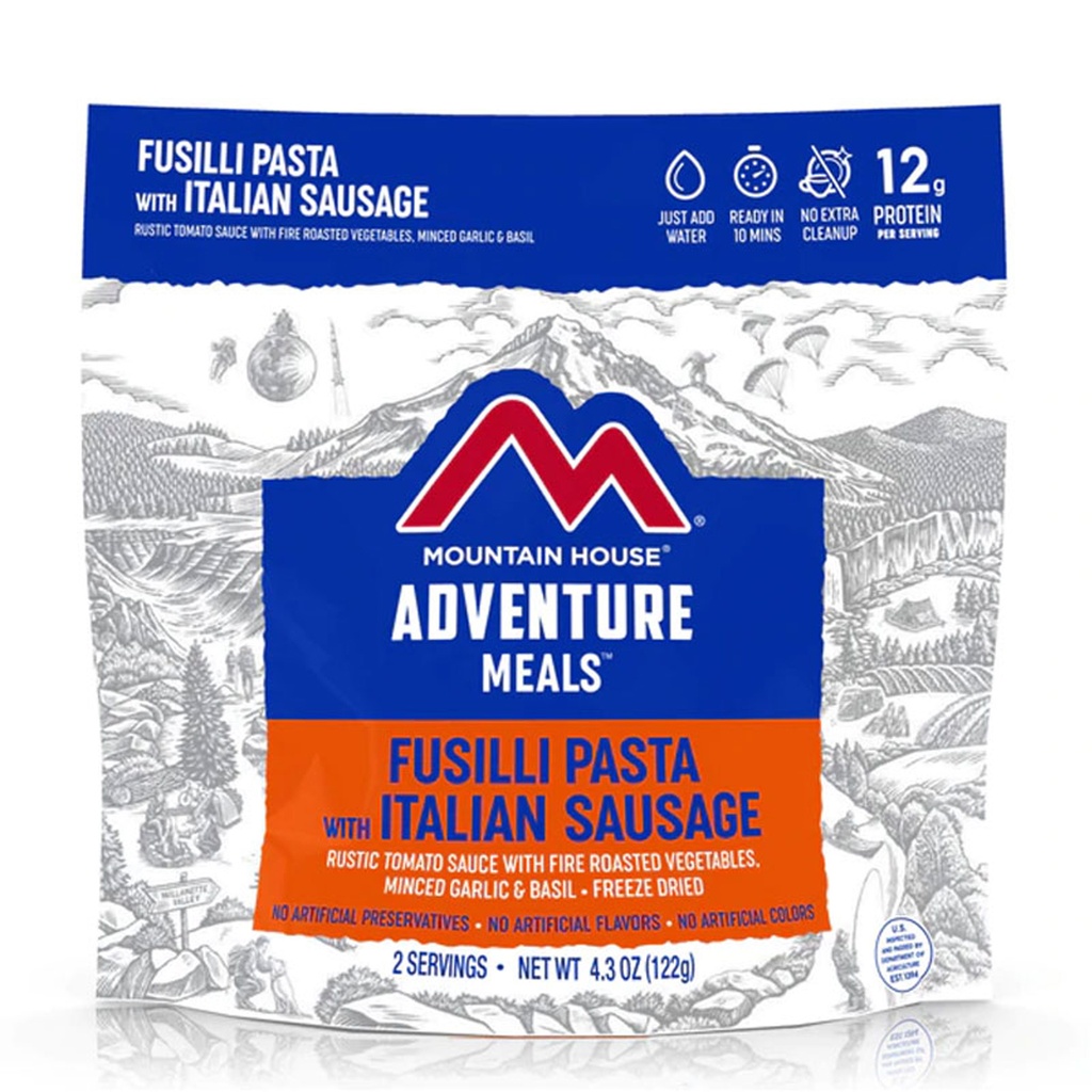 Trail Comfort Italian Sausage Pasta Entree - Adventure Pouch