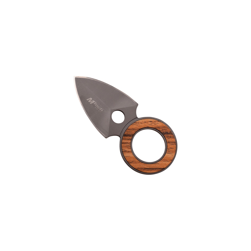 Ringwood Guardian Push Dagger Neck Knife - Wood Inlay