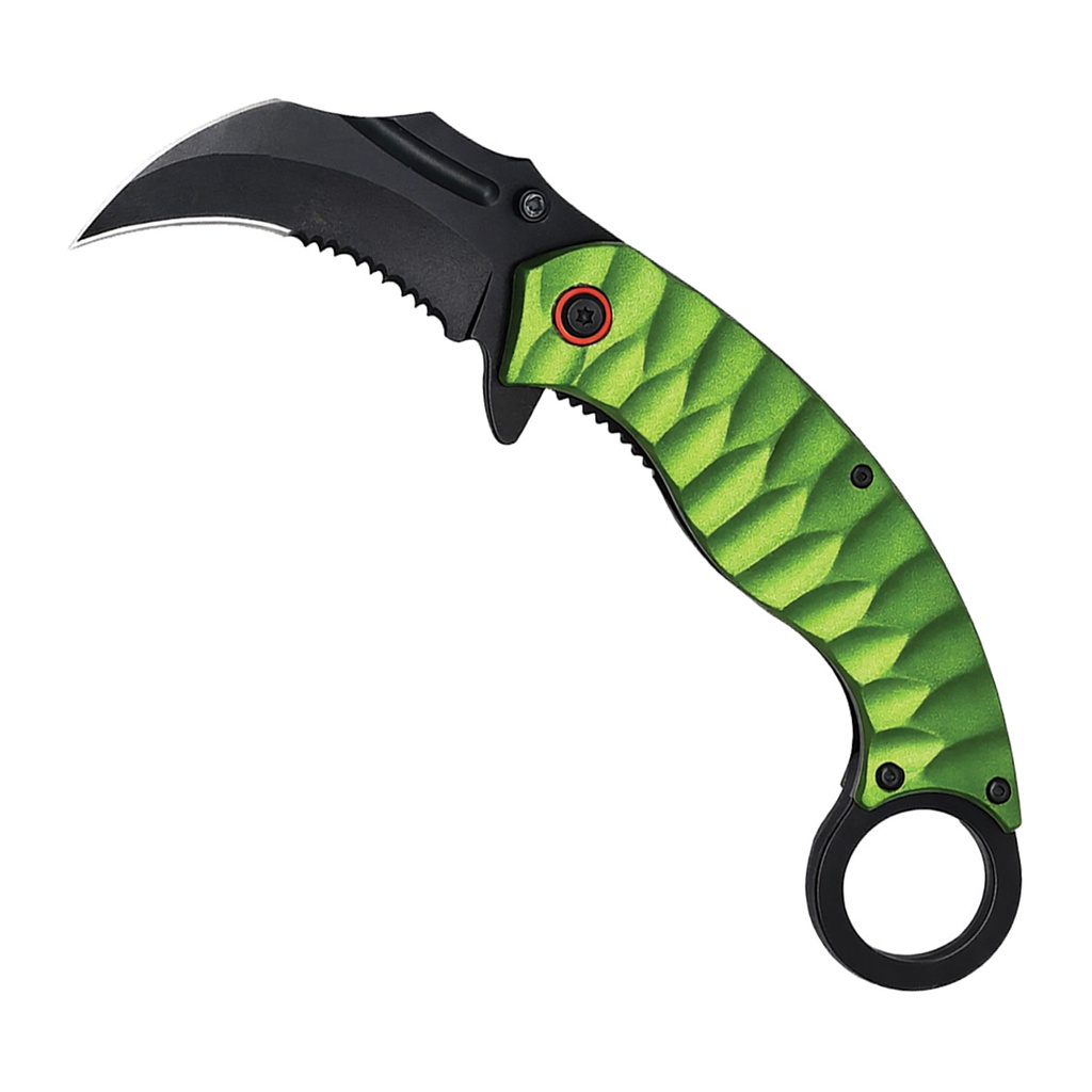 Neon Talon Rapid-Deploy Spring Assisted Knife - Green Aluminum