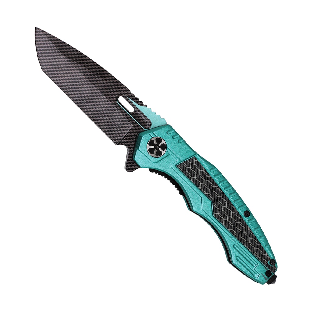Carbon Surge Rapid-Deploy Spring Assisted Knife - Teal Aluminum