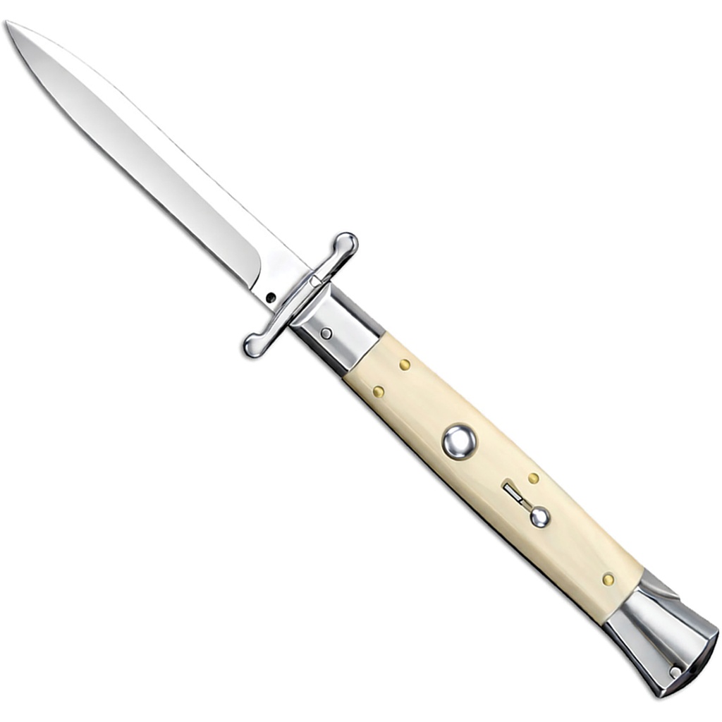 Heirloom Swing-Guard Italian Stiletto Automatic Knife - Pearl Ivory