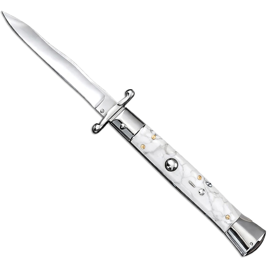 Heritage Swing-Guard Italian Stiletto Automatic Knife - Pearl Handle