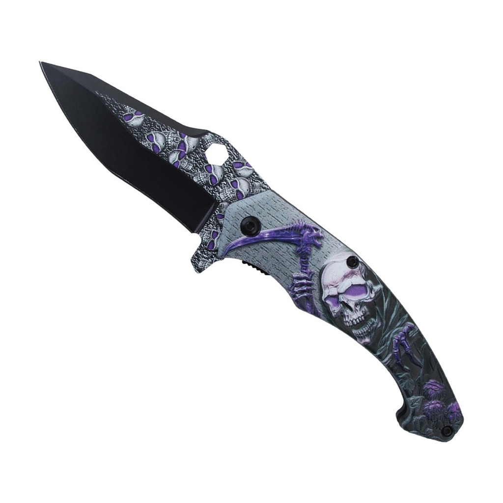Reaper’s Reach Gothic Assisted Folding Knife - Purple