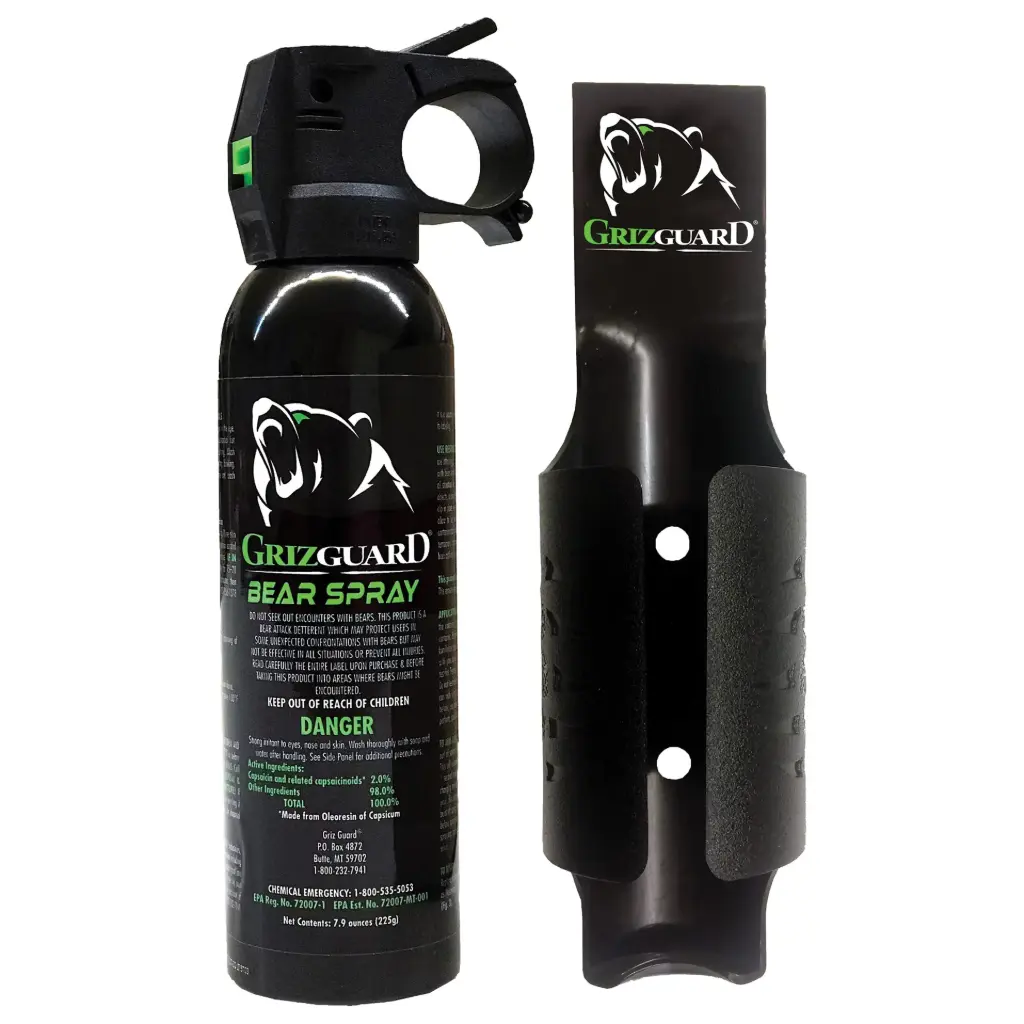 Backcountry Shield Long-Range Bear Spray - Black Holster
