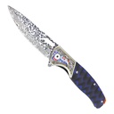 Heraldic Drift Ball Bearing Pocket Knife - Blue Micarta