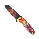 Chakra Bond Anime Spring-Assisted Folding Knife - Yellow Orange