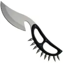 Cobra Spike Strike-Control Tactical Fixed Blade Knife - Matte Silver