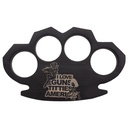Patriot Anthem Engraved Knuckle Duster Paperweight - Black Steel