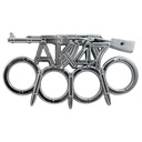 Kalashnikov Tribute Four-Finger Knuckle Duster - Silver