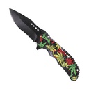 Leaf Spectrum Quick-Deploy Spring Assisted Knife - Black Aluminum