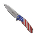 Stars & Stripes Quick-Deploy Spring-Assisted Knife - USA Aluminum