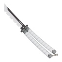 Wild Beast Katana-Grip Butterfly Trainer Knife - White Two-Tone
