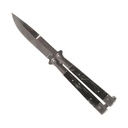 Midnight Pearl Showpiece Butterfly Knife - Black Pearl Inlay