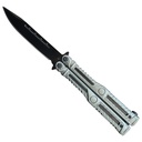 Stealth Glide Butterfly Knife - Gray Aluminum
