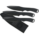 Shadow Spider Balanced Throwing Knife Set - Matte Black Steel