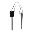 Knurled Micro Keychain Ferro Rod Fire Starter - Midnight Black