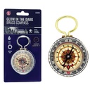 Night Rose Luminous Pocket Compass - Brass