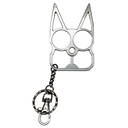 Cat Ear Stealth Guardian Self-Defense Keychain - Silver