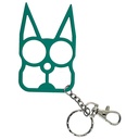 Alley Cat Palm-Guard Self-Defense Keychain - Teal Steel