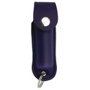 Violet Guardian Quick-Access Pepper Spray Keychain - Purple Leatherette