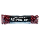Lumberjack Forge 7‑Strand Survival Paracord - Red/Black Camo