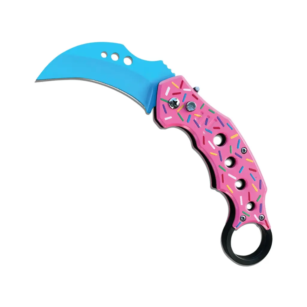 Karambit AUTO Pink CUPCAKE with Sprinkles | Texas Automatic Knives ...