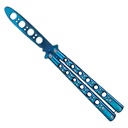 Six-Hole Balance Butterfly Knife Trainer - Blue Steel